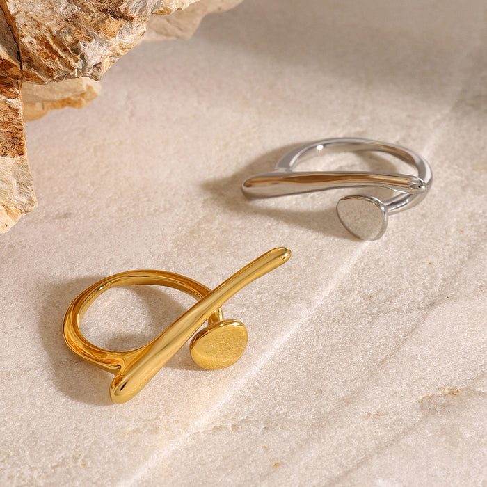 Stainless steel irregular exaggerated ring