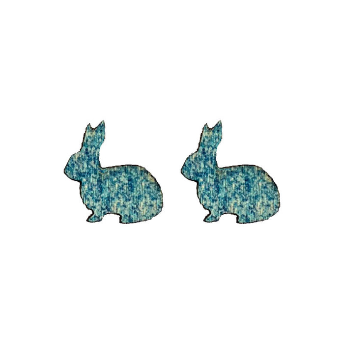 Wooden rabbit earrings