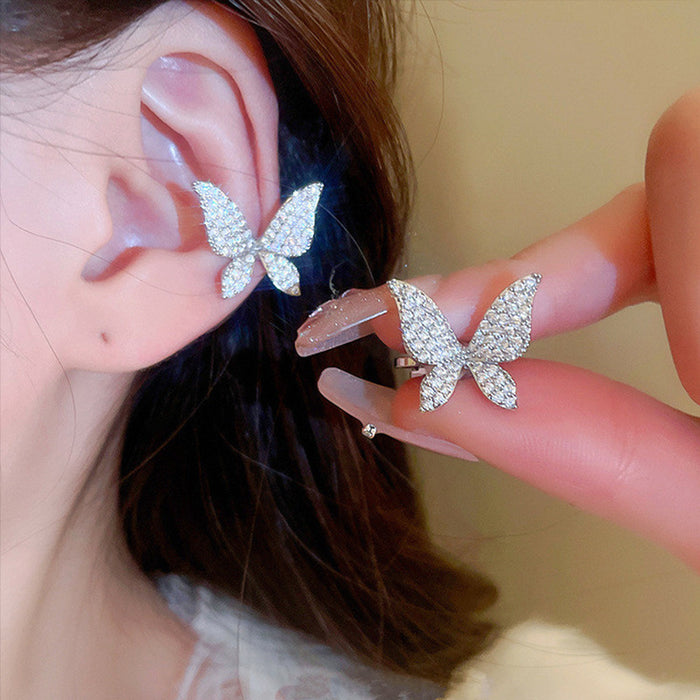 Butterfly ear clips for girls without pierced ears