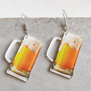 Wine Glass Clear Acrylic Earrings - wallojewerly 