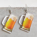 Wine Glass Clear Acrylic Earrings - wallojewerly 