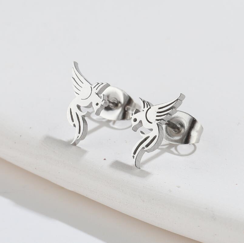 Ghost and Dinosaur Stainless Steel Earrings - 18K Gold Plated Halloween Jewelry