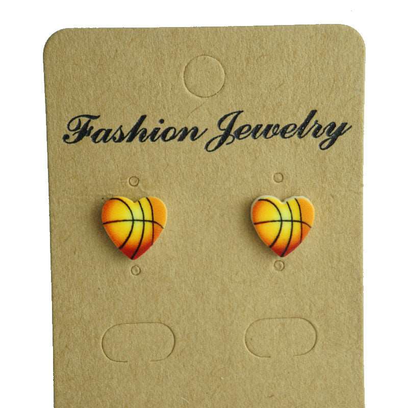 Small and exquisite acrylic baseball earrings