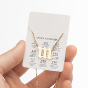 Angel Number Sweater Chain, Vintage 000-999 Stainless Steel Pendant Necklace Wholesale - wallojewerly 