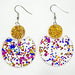 Geometric glitter clear acrylic earrings - wallojewerly 