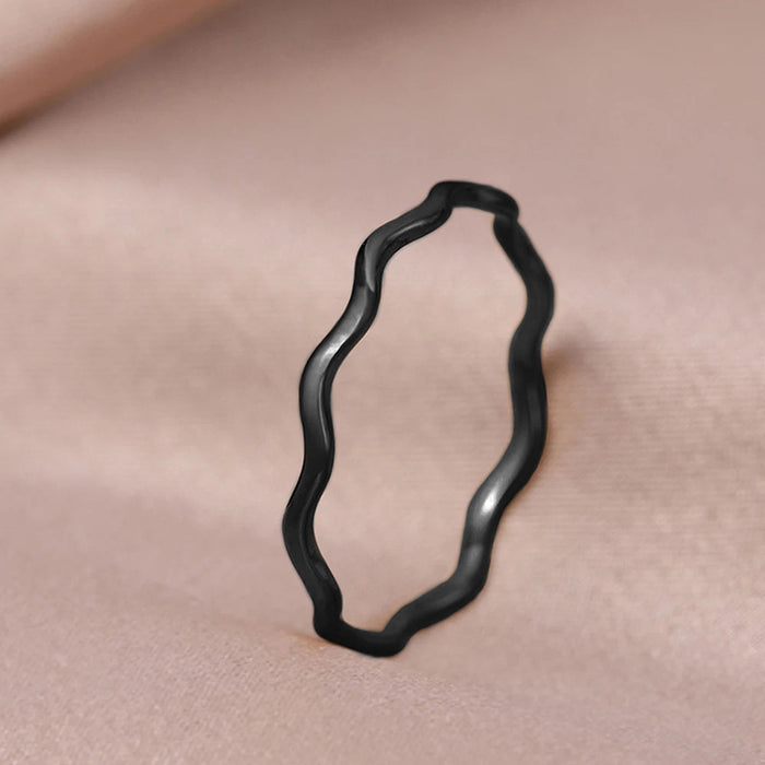 Metal electroplating simple plain ring for women