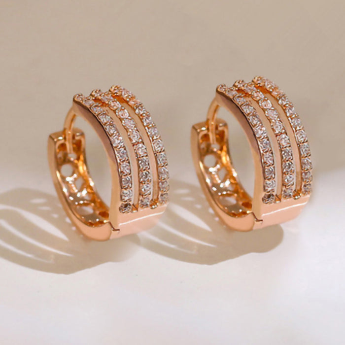 Line earrings hollow design queen earrings