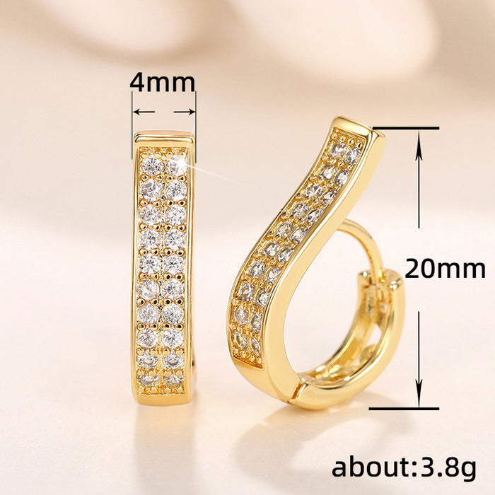 European and American exaggerated earrings Six Six Da Shun hollow earrings