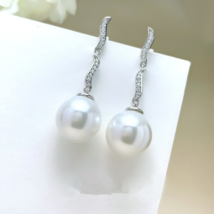 Retro imitation pearl earrings high-end internet celebrity Douyin hot earrings