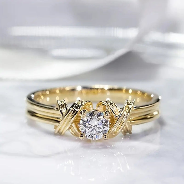 Round wrapped fat square ring proposal personality female ring