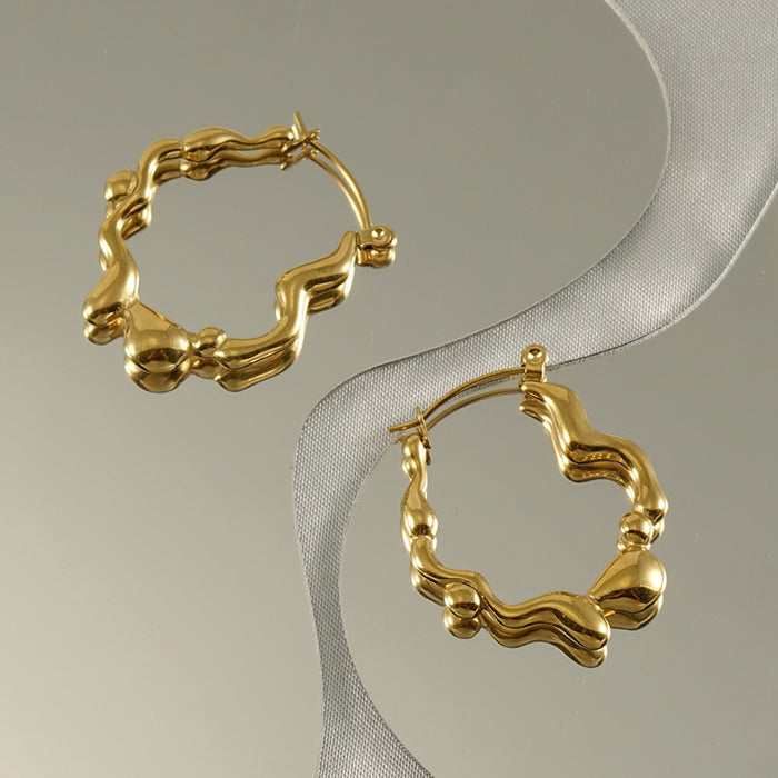 Cold style geometric earrings high-end earrings