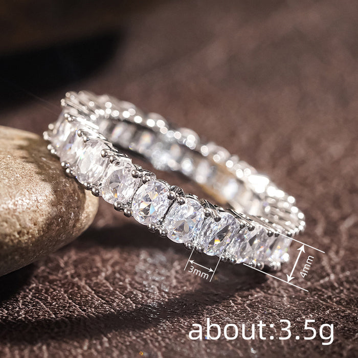 Women's simple commuter ring inlaid with heart-shaped horse eye