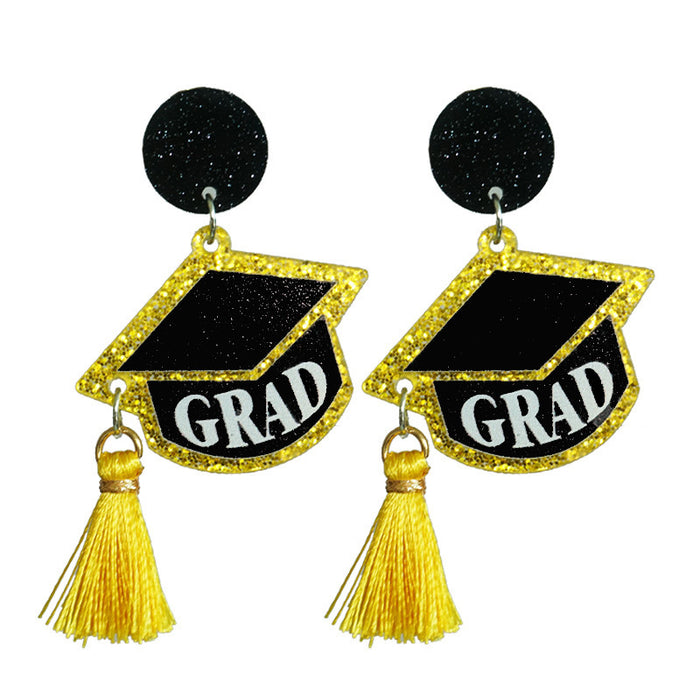 Graduation season acrylic earrings