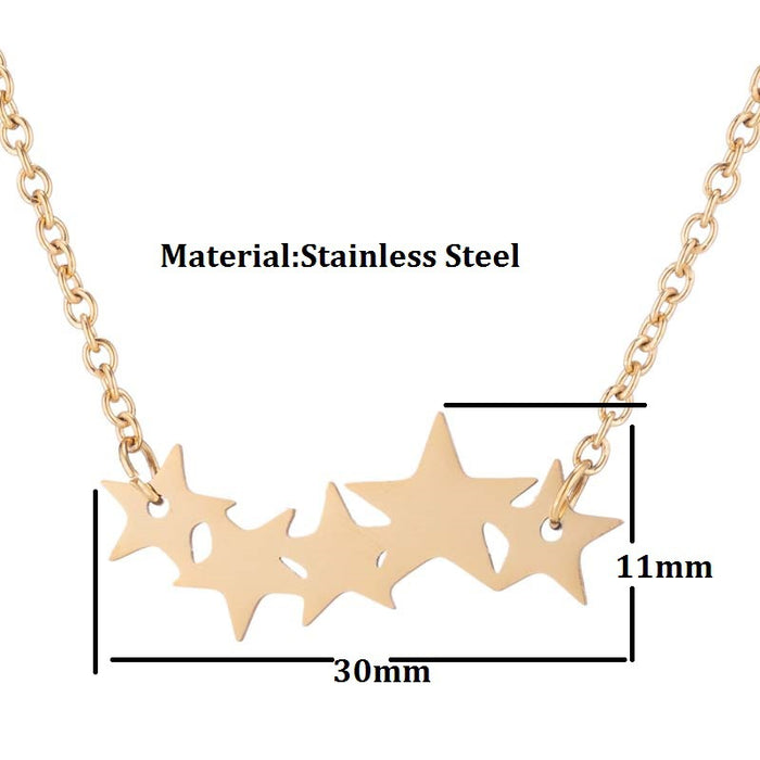 Camera puzzle star pendant necklace, stainless steel girls simple love necklace wholesale