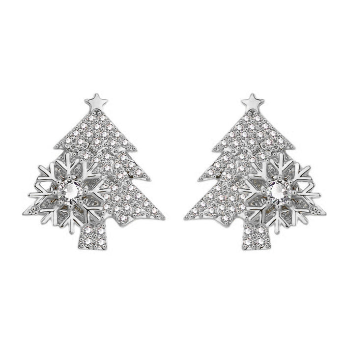 Sparkling Christmas Tree Earrings