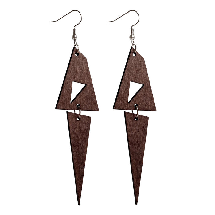 Wooden folding earrings