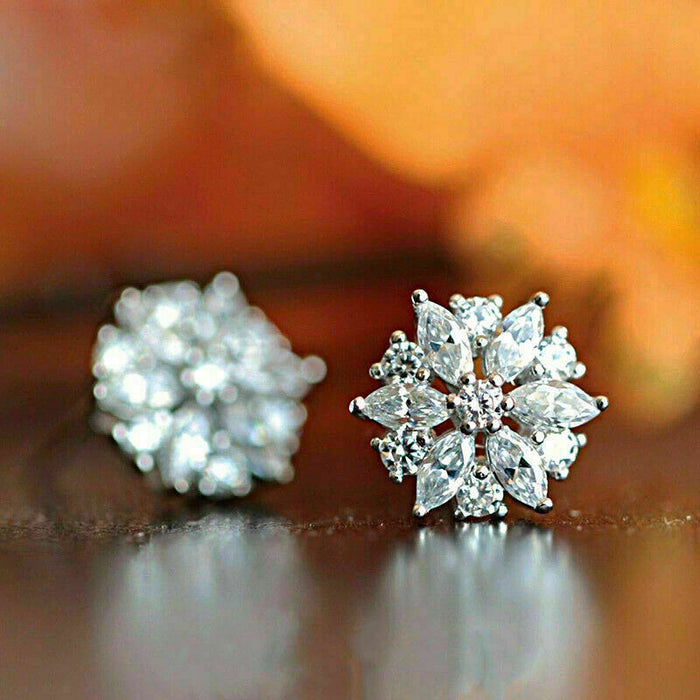 Snowflake Earrings Women's Multi-petal Earrings