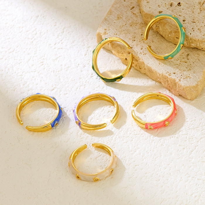 Wholesale colored drip heart-shaped diamond rings