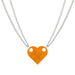 Alloy Building Block Style Heart Necklace - wallojewerly 