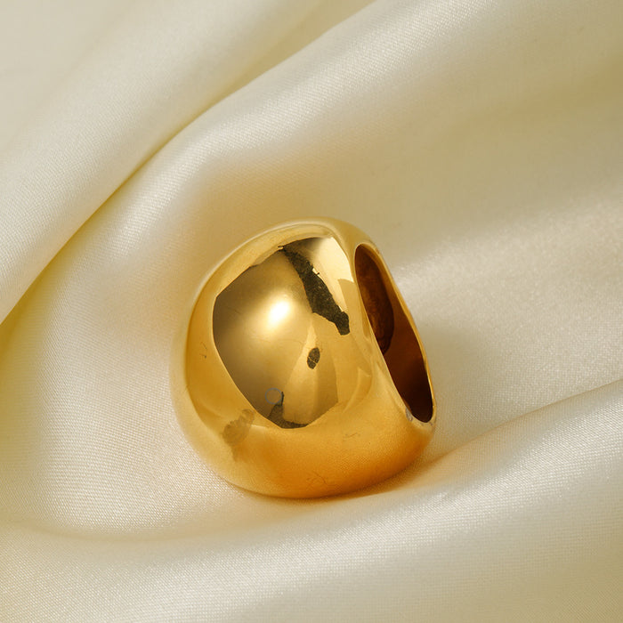 18k gold stainless steel 30mm wide oversized ring