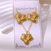 Wholesale 304 stainless steel hydraulic gold-plated earrings and necklace sets - wallojewerly 
