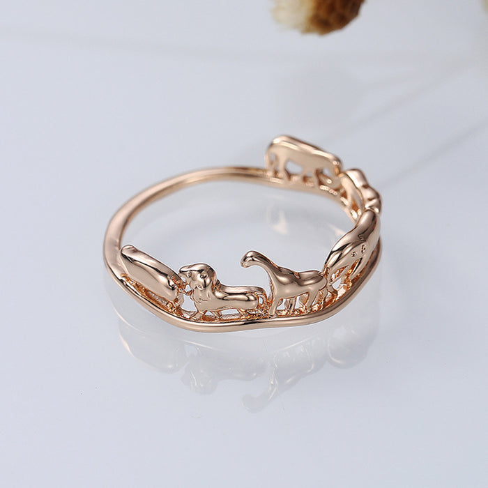 Circus Animal Ring Japanese Creative Light Luxury Style Women's Ring