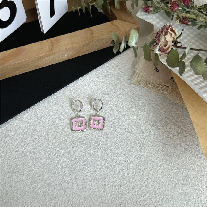 Sweet and cool hot girl earrings Korean style personality love tulip earrings