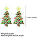 Green Acrylic Christmas Christmas Tree Oversized Glitter Exaggerated Earrings - wallojewerly 