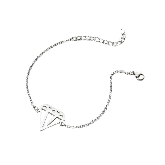 Hollow origami diamond pendant bracelet, fashionable girlfriend bracelet wholesale