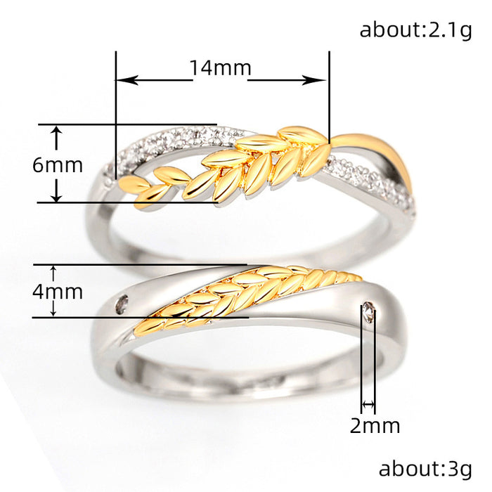 Temperament platinum ring classic and elegant design