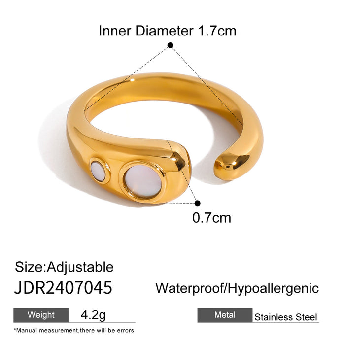 Stainless steel shell open ring design