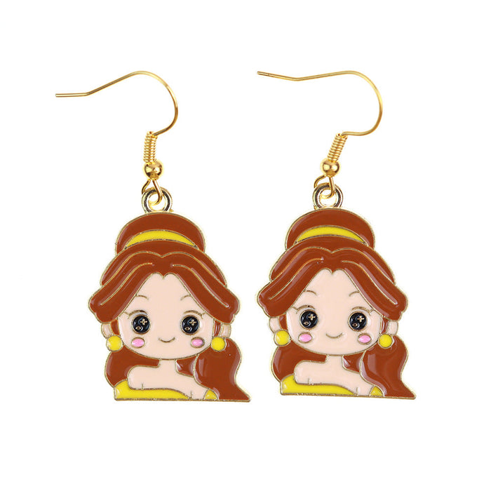 Cartoon Princess Earrings - wallojewerly 