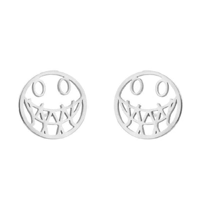 Halloween pumpkin skull earrings, European and American cross-border simple fashion ghost spider web earrings wholesale