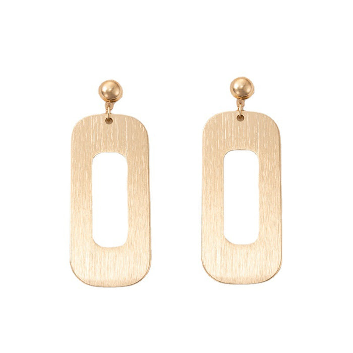 Alloy square earrings geometric simple earrings