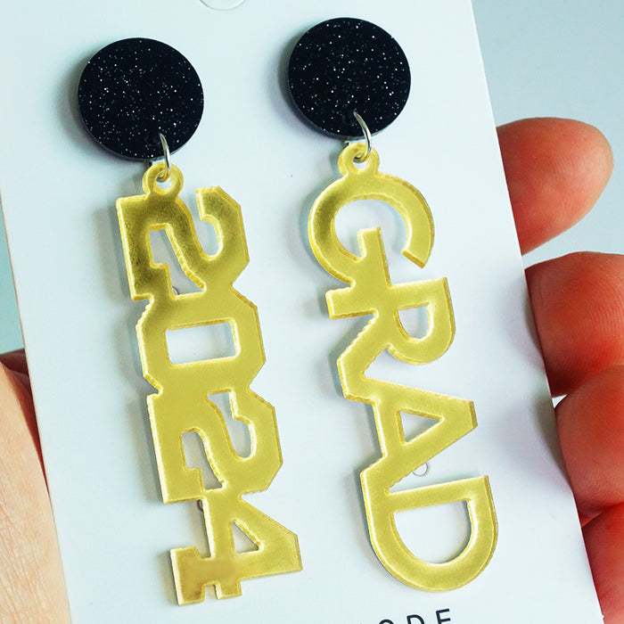 Graduation season acrylic earrings