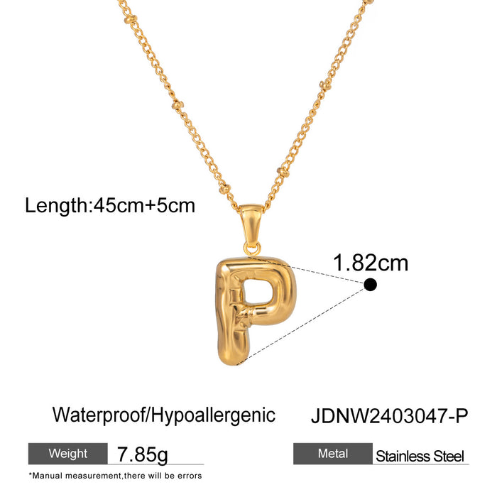 Stainless steel letter necklace pendant neck chain clavicle chain