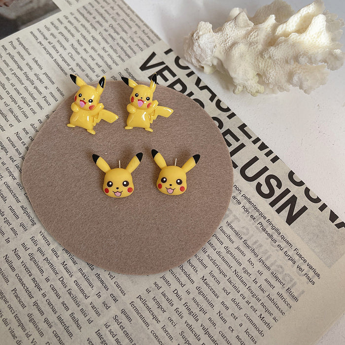 Pikachu earrings Korean cute cute earrings