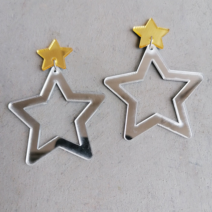 Acrylic star earrings