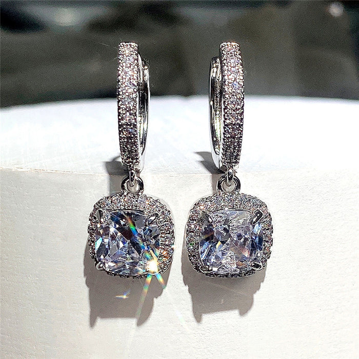 Brilliant Square Diamond Earrings