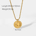 Stainless Steel Gold Plated Tarot Necklace - wallojewerly 