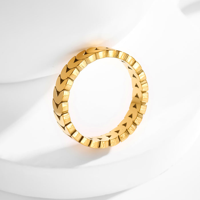 Wholesale 18K gold, stainless steel, and titanium steel wheat ear rings