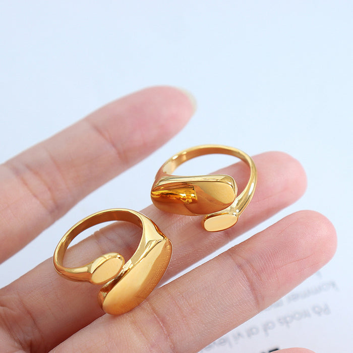 Wholesale 18K gold plated oval open brass rings