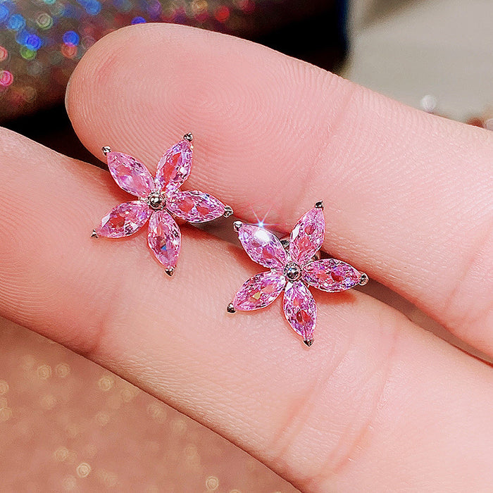 Colorful star earrings sweet flower earrings