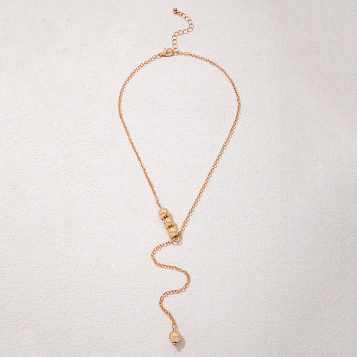 Pearl & Chain Necklace - Stretchable Minimalist Trendy Design for Women