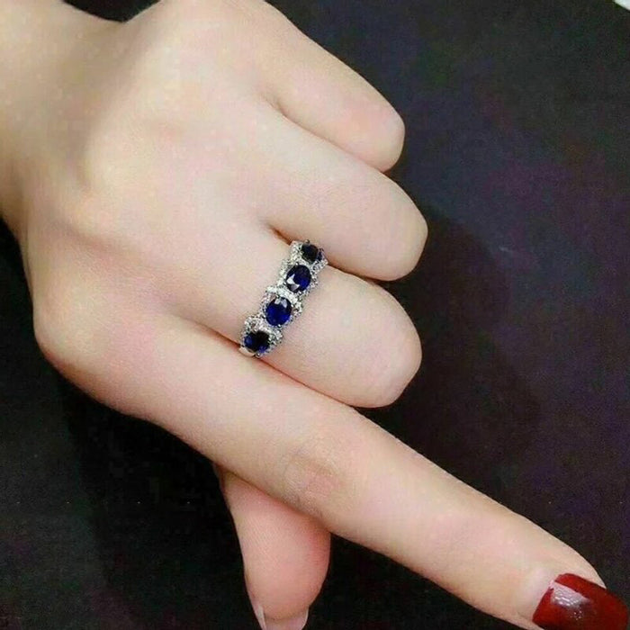 Klein blue zircon ring celebrity style retro magazine style ring