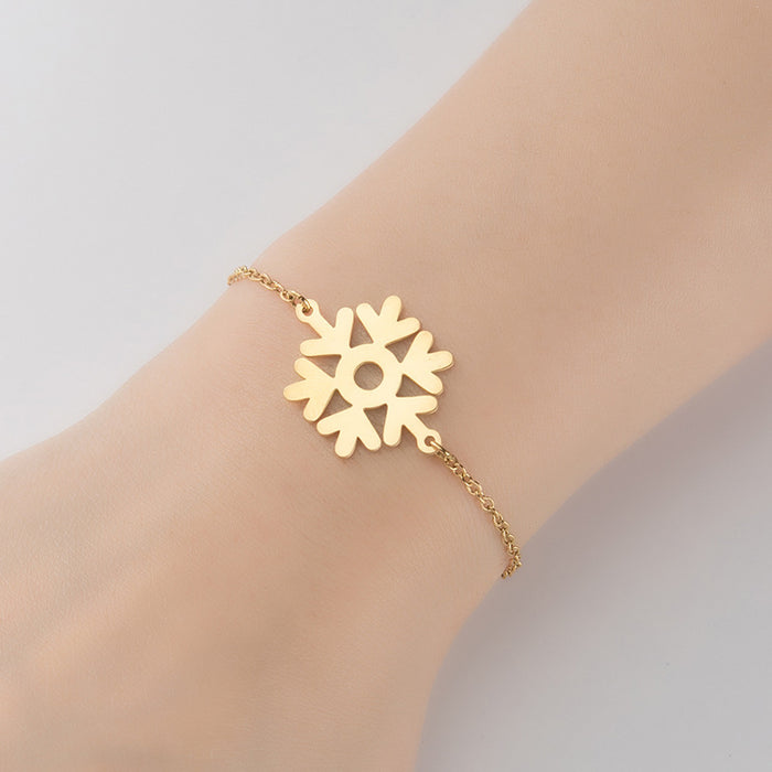 Christmas snowflake pendant bracelet, winter all-match personality jewelry wholesale