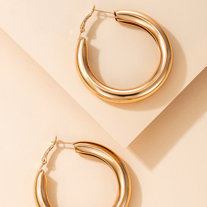 Hoop Earrings Geometric Thick Hoop Earrings