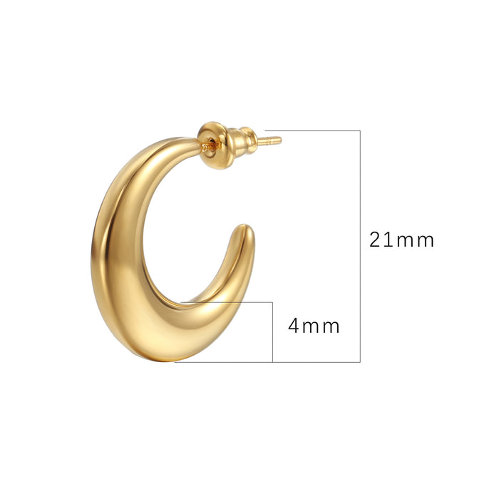 Coil Earrings Eco-friendly Color 18K Hypoallergenic Earrings