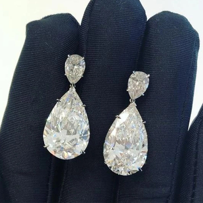 Pendientes de novia con micropavé de circonitas