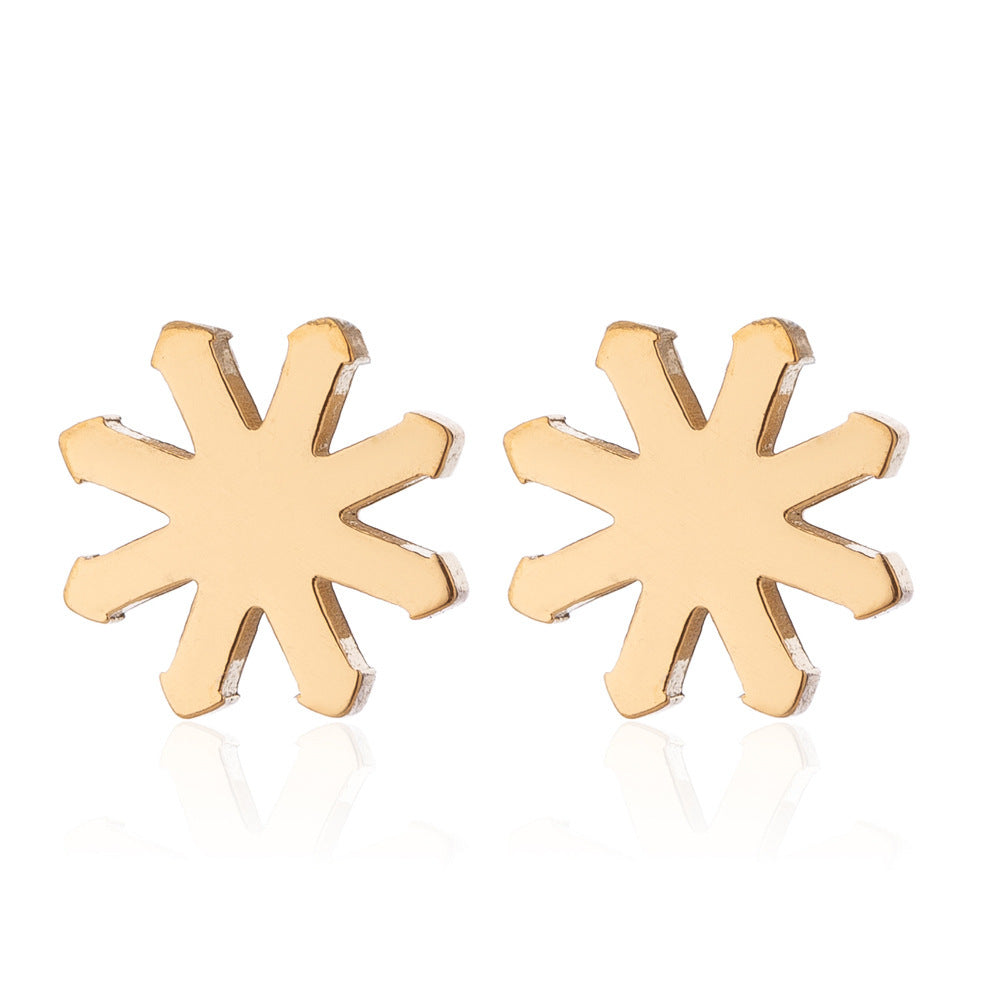 Geometric Yoga Lightning Stainless Steel Stud Earrings - Bold and Stylish Jewelry for a Unique Look